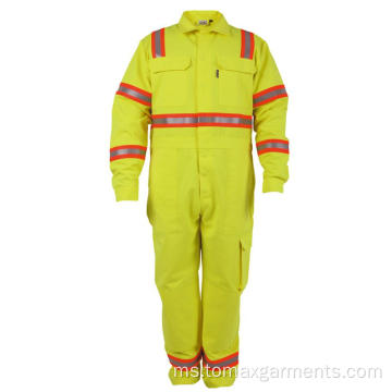 Hi Vis Safety Fr Fire Suits Menggali Coveralls